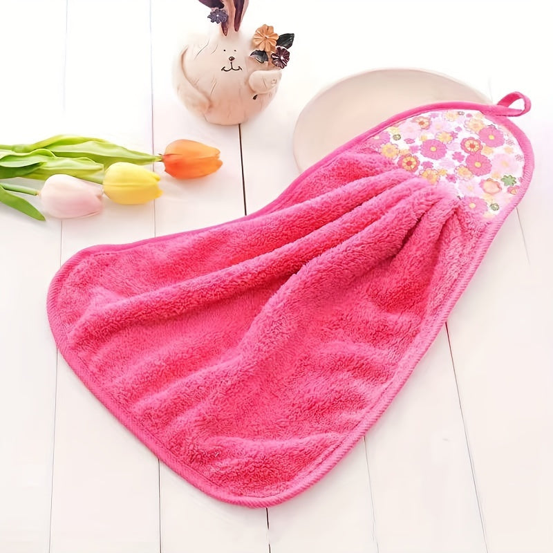 Set of 3 super soft microfiber kitchen hand towels with cute fruit print. Absorbent and quick-dry, perfect for home use and decoration. Can be used as hand towel, dish towel, or kitchen rag.