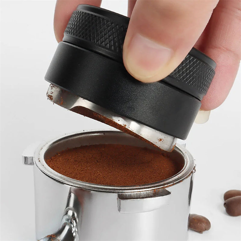 One piece Coffee Distributor Espresso Distribution Tool/Leveler with 3 Angled Slopes and Adjustable Palm Tamper, Compatible with 51/53/58mm Portafilters