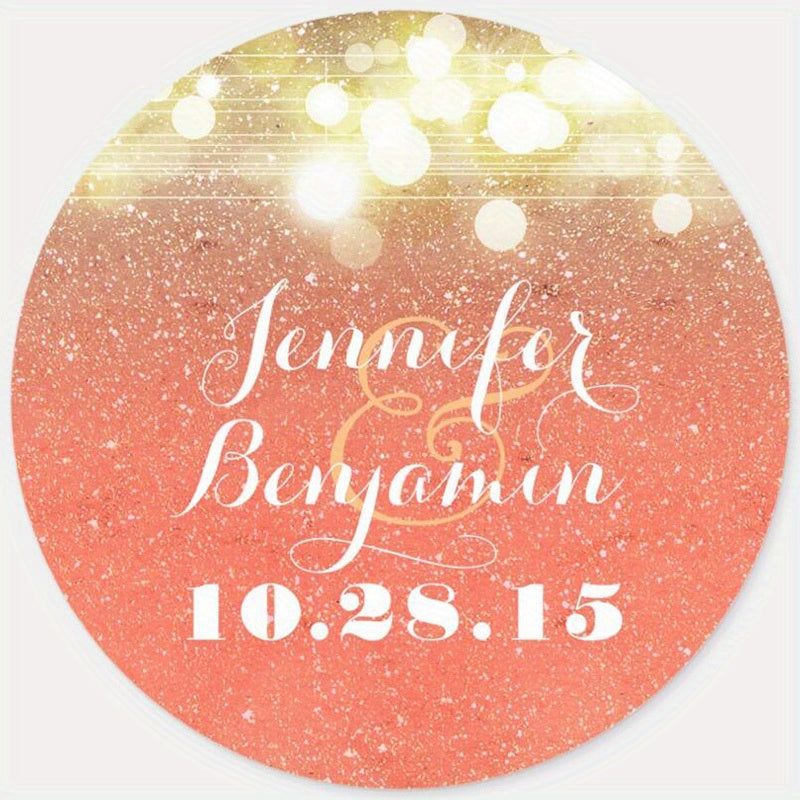 Customize your wedding with personalized stickers: Welcome your guests, thank your guests for attending, add a personal touch to your wedding favors, or label your welcome bags with these custom paper stickers.