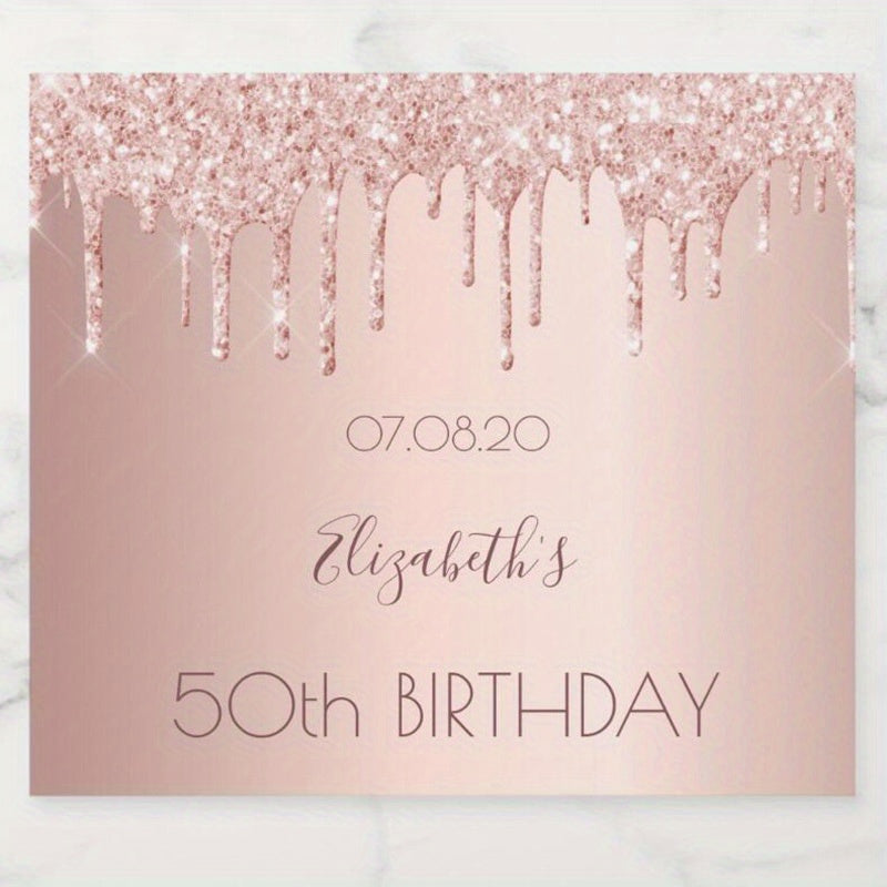 Customize your own Paper Square Labels - Personalized with Name & Date - Thank You Stickers perfect for Bridal Showers, Weddings, and Birthday Party Favors - Available in a Pack of XX.