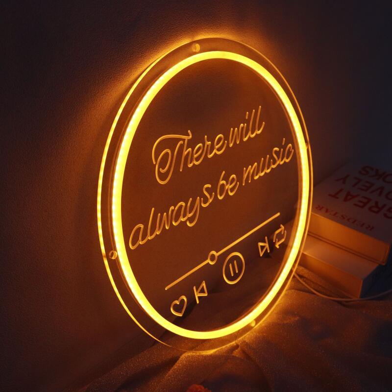 Unique Custom Neon Light - Personalized Dorm Light Sign with Your Name, USB 3D Carved Neon Art Light, Perfect Room Decor and Music Neon Art