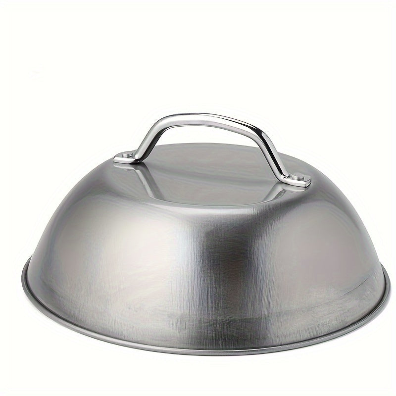 Handheld Premium Stainless Steel Steak Cover - Ideal for BBQs and Restaurants, 22.86cm Hemispherical Food Protector, Built to Last