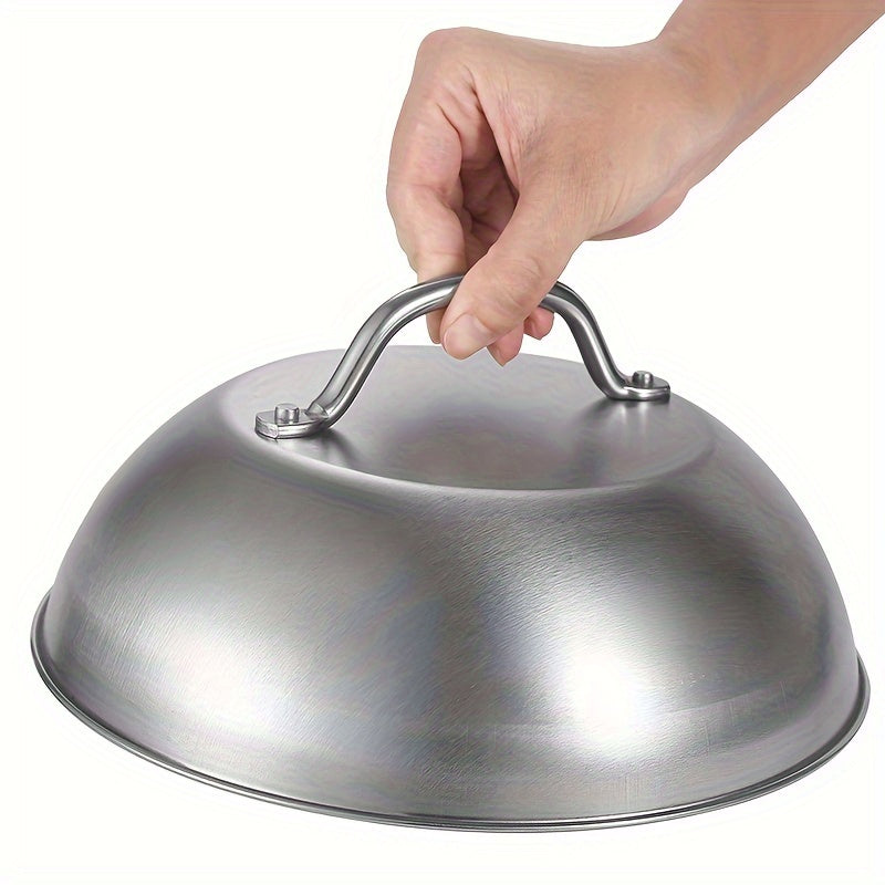 Handheld Premium Stainless Steel Steak Cover - Ideal for BBQs and Restaurants, 22.86cm Hemispherical Food Protector, Built to Last