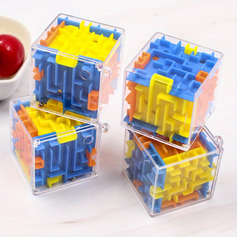 4-piece 3D maze puzzle toy for kids, educational and creative, great for birthday parties and classroom rewards.