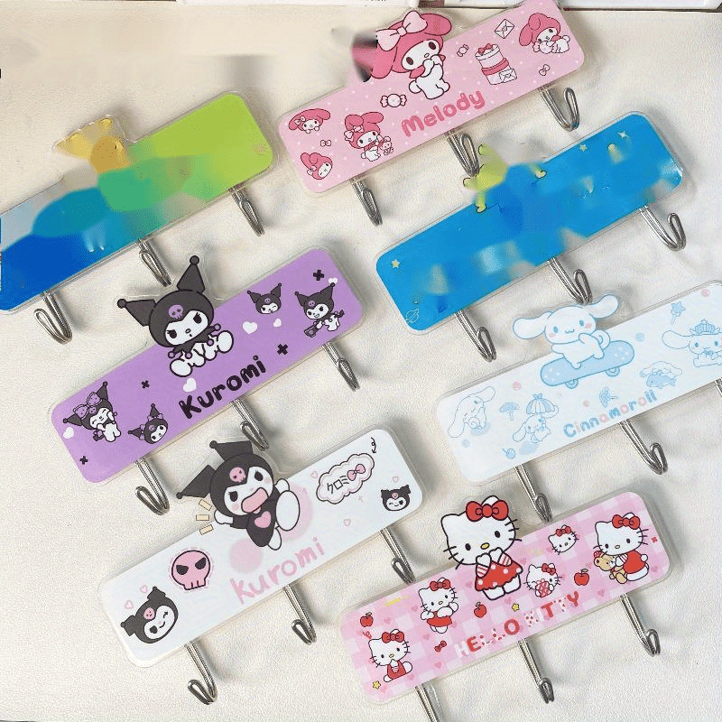 1pc Sanrio Hook with Cute Strong Adhesive for various uses in the home or office.