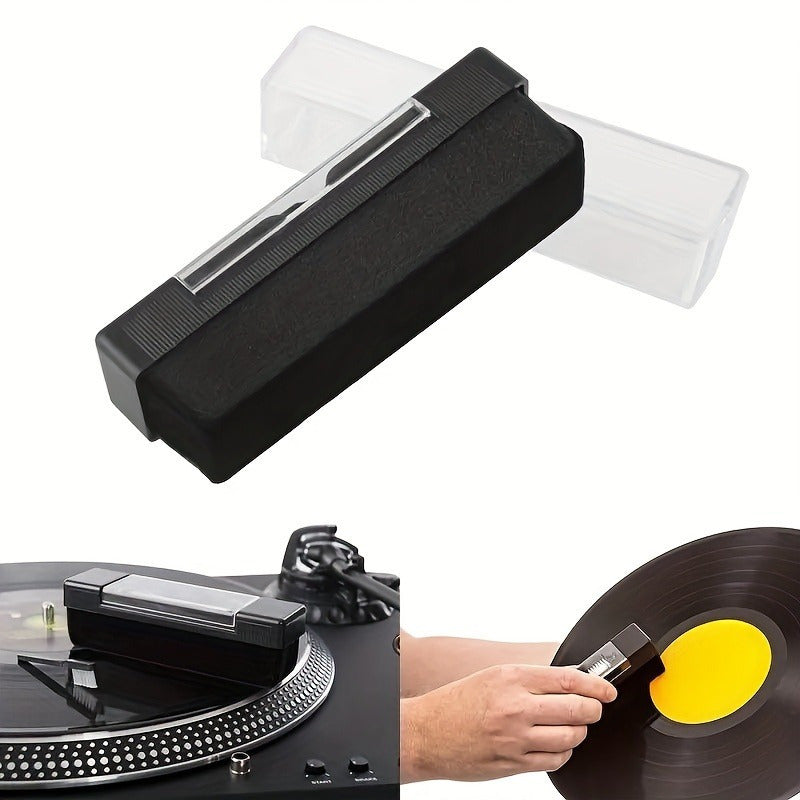 Improve sound quality and remove dust with a premium vinyl record cleaning kit, includes rubber brush and detailing tool for turntable enthusiasts. Essential maintenance for turntables and