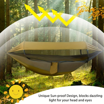 Ultimate Outdoor Experience: Portable Double Hammock with Mosquito Net