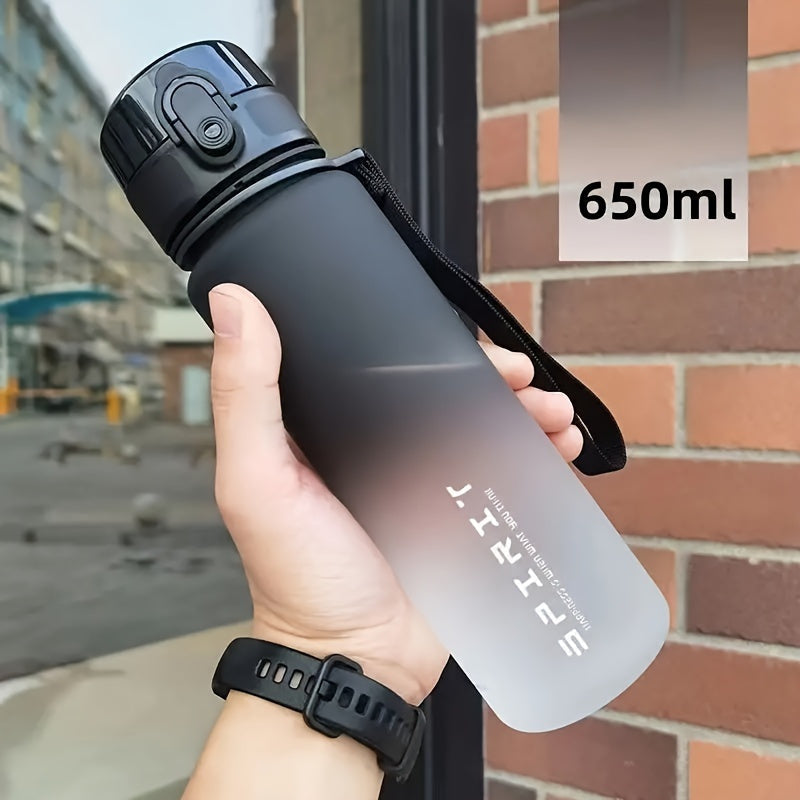 Lightweight gradient sports water bottle, BPA-free, ideal for fitness and travel, portable drinking bottle.