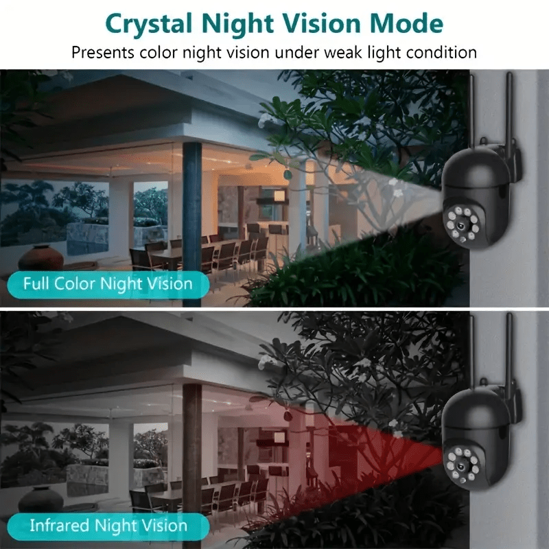 Get the best surveillance with the HD 1080p WIFI camera. This 355-degree Home Security Camera comes with intercom, remote high-definition night vision, and is suitable for both indoor and outdoor use (excluding rainwater and domestic water). Control it