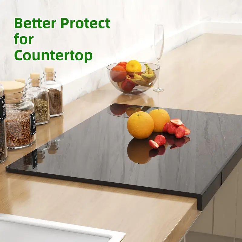 This kitchen essential is a single acrylic cutting board with a non-slip surface and a convenient edge lip for countertop protection and space-saving. Ideal for chopping, slicing, and dicing, it is a must-have for home cooks and professional chefs alike.