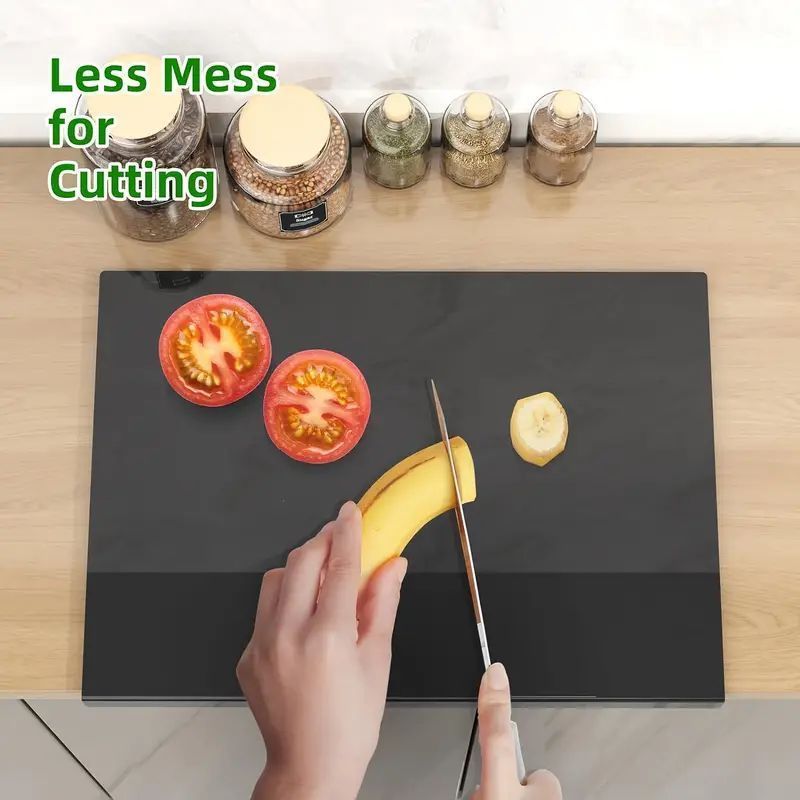 This kitchen essential is a single acrylic cutting board with a non-slip surface and a convenient edge lip for countertop protection and space-saving. Ideal for chopping, slicing, and dicing, it is a must-have for home cooks and professional chefs alike.