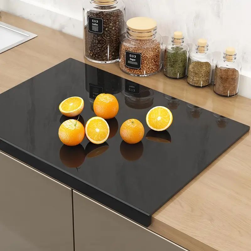 This kitchen essential is a single acrylic cutting board with a non-slip surface and a convenient edge lip for countertop protection and space-saving. Ideal for chopping, slicing, and dicing, it is a must-have for home cooks and professional chefs alike.