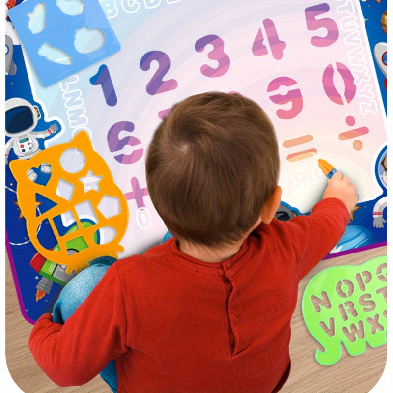 Children's Water Painting Cloth is an educational toy that magically transforms into a Painting Pad, Writing Board, Doodle platform, Water Painting Blanket, and Painting Board, providing endless creative possibilities for children.