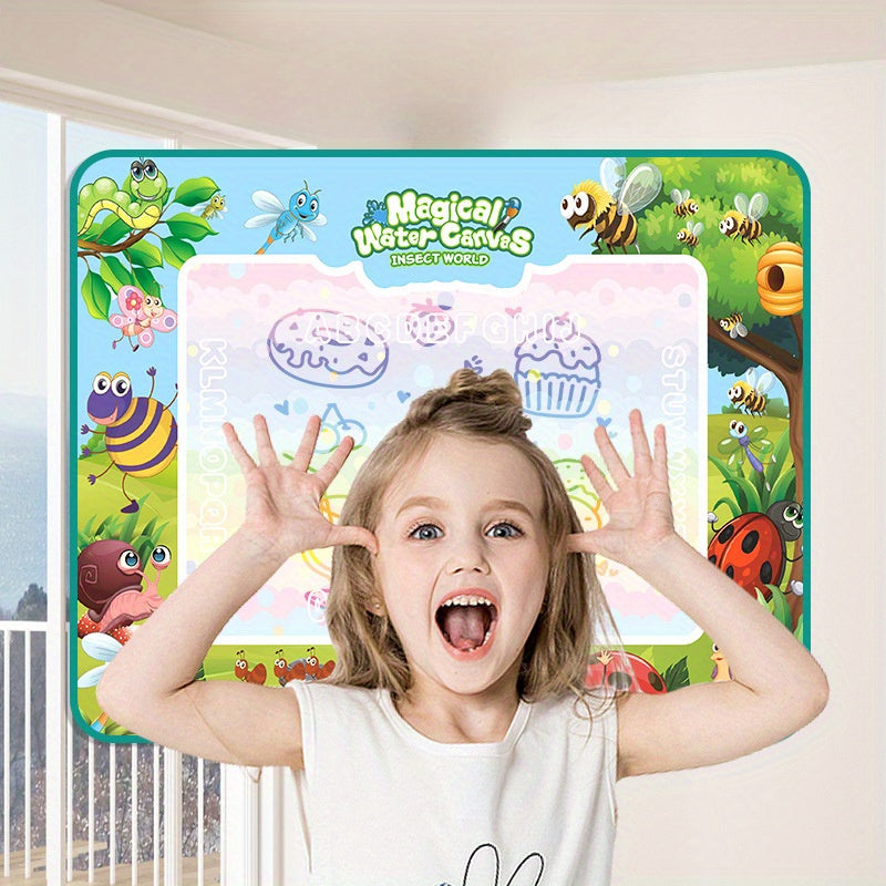 Children's Water Painting Cloth is an educational toy that magically transforms into a Painting Pad, Writing Board, Doodle platform, Water Painting Blanket, and Painting Board, providing endless creative possibilities for children.