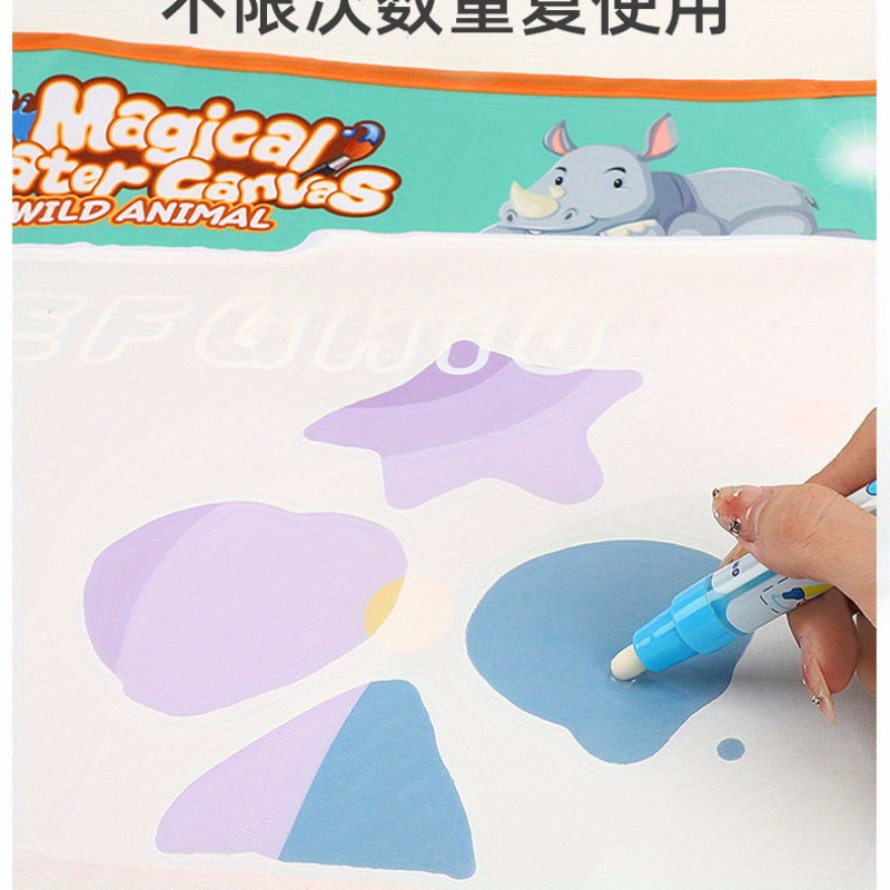 Children's Water Painting Cloth is an educational toy that magically transforms into a Painting Pad, Writing Board, Doodle platform, Water Painting Blanket, and Painting Board, providing endless creative possibilities for children.