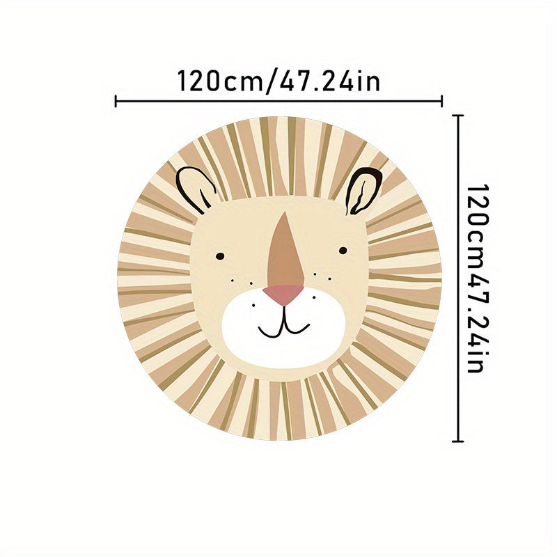 Decorate your living room or bedroom with this adorable Cute Cartoon Animals Pattern Round Rug made with Artificial Cashmere. This Non-slip Floor Rug is a Suitable Soft Carpet that adds a cozy atmosphere to any space. This Non-shedding Decorative Floor