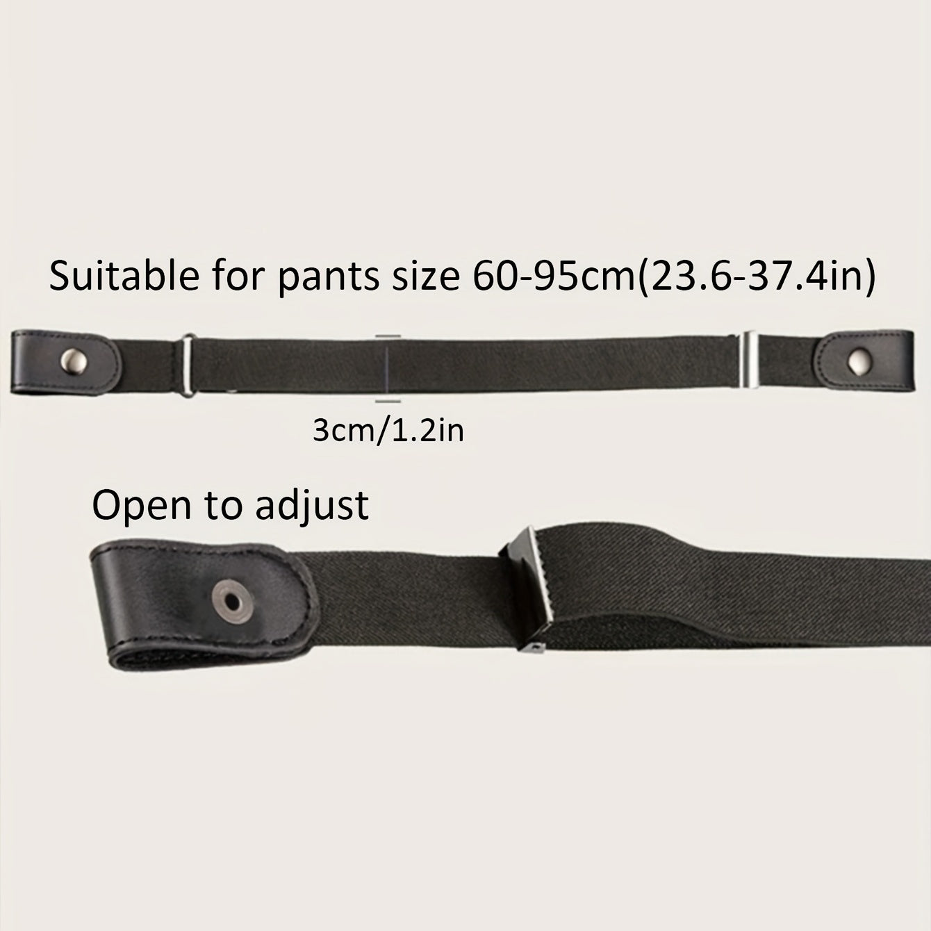 Elastic tummy control belt without buckle for comfortable and convenient wear with jeans and pants.