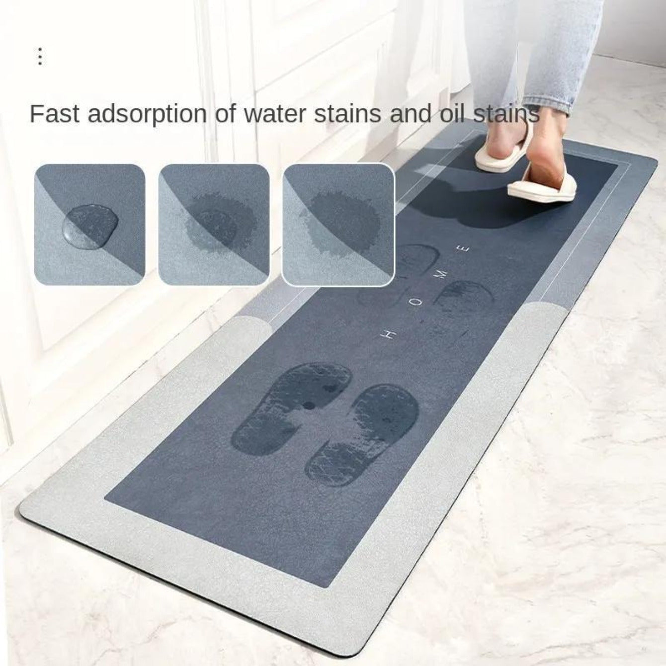 Multi-functional Kitchen Mat made from Diatom Mud - Stay Put, Dries Quickly & Simple to Wash for Stylish Home Decor and Counter Protection in the Kitchen