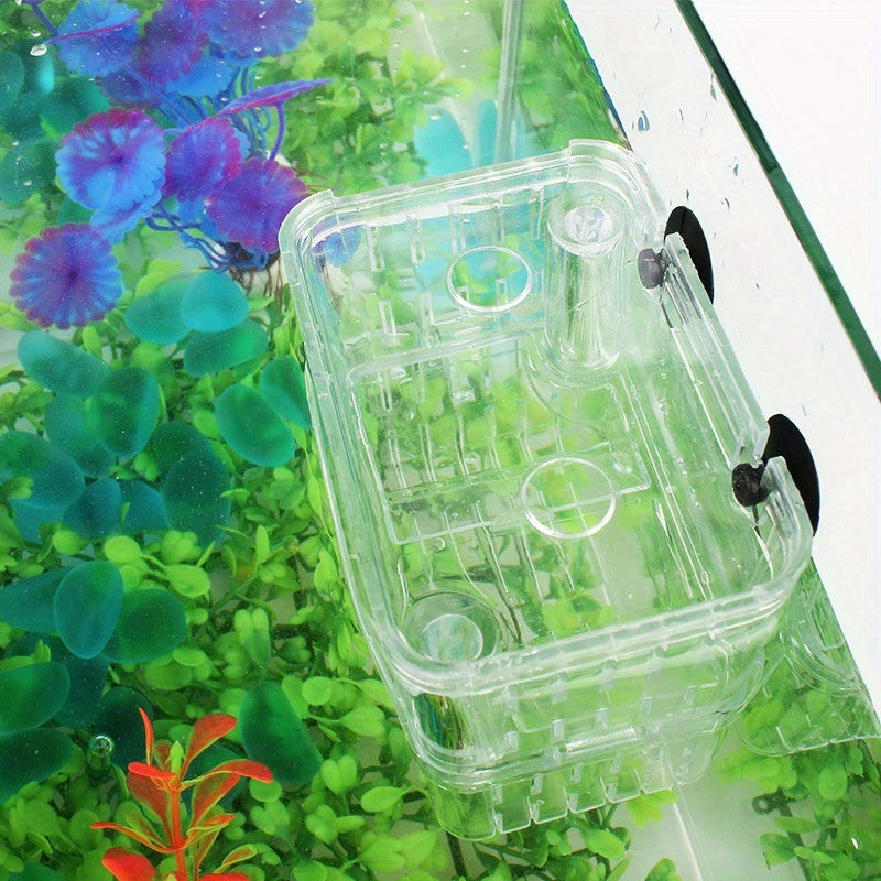 Acrylic fish tank breeding isolation box for fish breeding and incubation, with multiple functions and accessories.