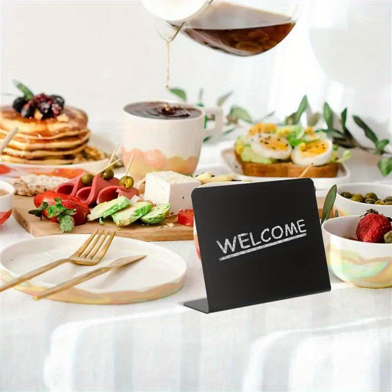 Set of 6 Mini Chalkboard Signs, Perfect for Writing Messages, Food Labels, and Table Numbers at Buffets and Parties