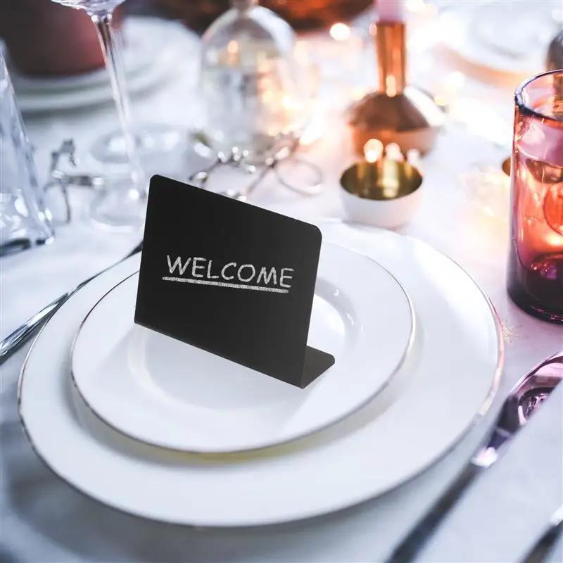 Set of 6 Mini Chalkboard Signs, Perfect for Writing Messages, Food Labels, and Table Numbers at Buffets and Parties