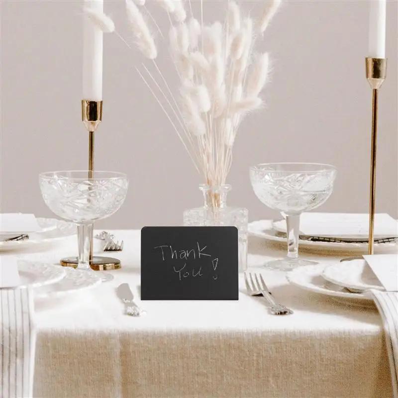 Set of 6 Mini Chalkboard Signs, Perfect for Writing Messages, Food Labels, and Table Numbers at Buffets and Parties