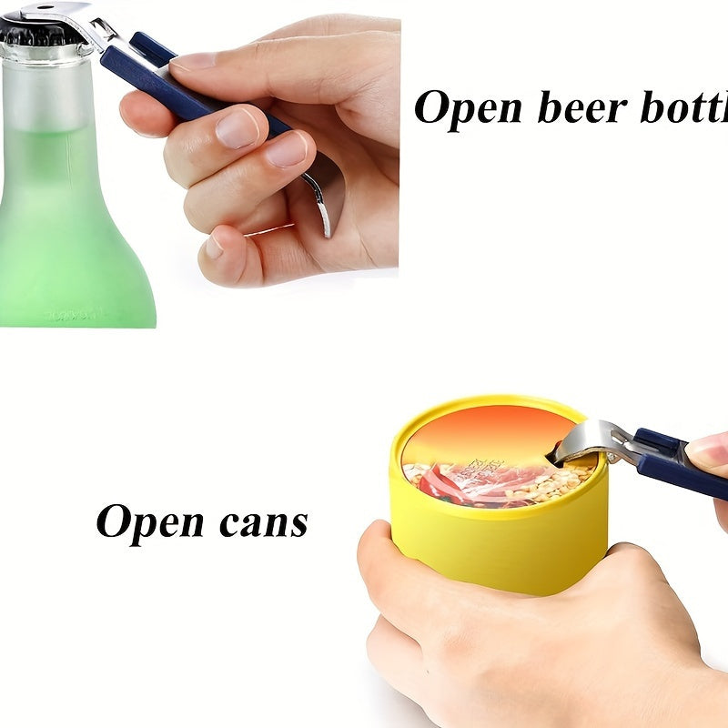 Stainless steel bottle opener for camping and travel - 1pc