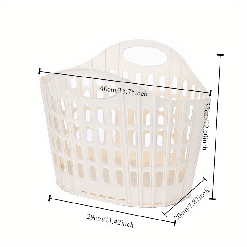 Compact 40.64cm x 32.0cm Foldable Laundry Basket with Handles - Stylish Gray, Convenient Wall-Mounted Option for Bathroom & Bedroom, Sturdy Polypropylene Material, Perfect for Organizing Dirty Clothes at Home, Essential Laundry Room Accessory