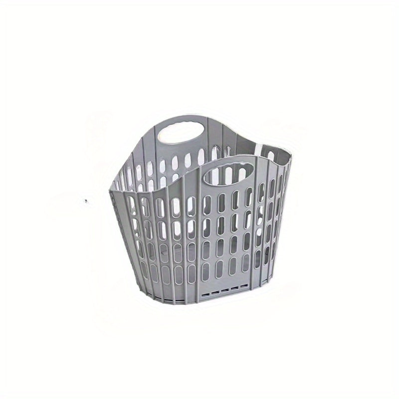 Compact 40.64cm x 32.0cm Foldable Laundry Basket with Handles - Stylish Gray, Convenient Wall-Mounted Option for Bathroom & Bedroom, Sturdy Polypropylene Material, Perfect for Organizing Dirty Clothes at Home, Essential Laundry Room Accessory