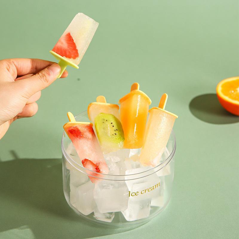 Create your own ice cream popsicles with the DIY Ice Cream Mold Maker. Featuring an 8 grid design for multiple flavors, this easy-to-use mold allows for easy demoulding with warm water injection. No electricity needed, making it a convenient and fun way