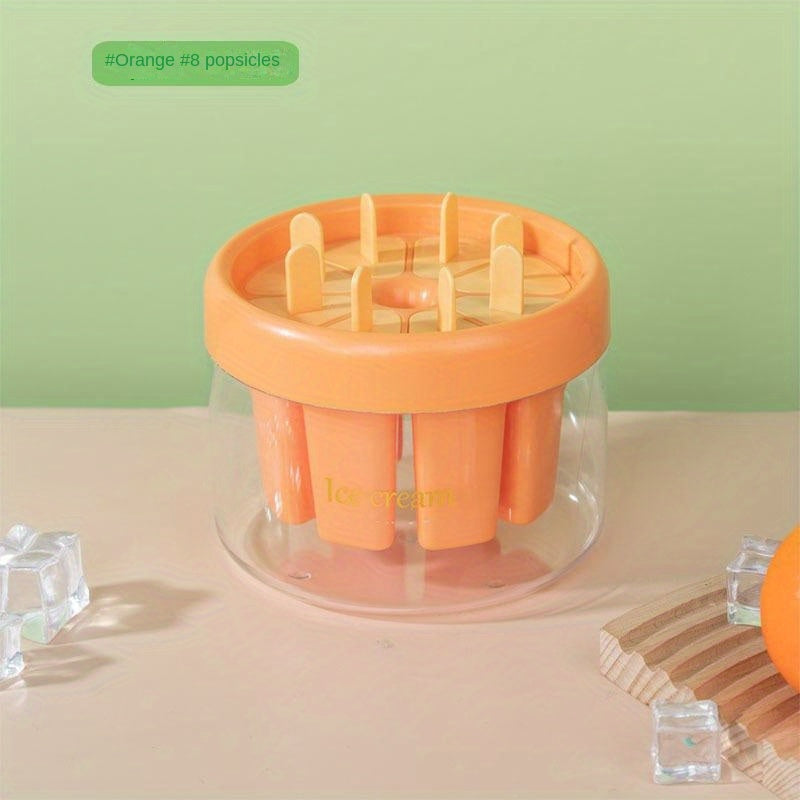 Create your own ice cream popsicles with the DIY Ice Cream Mold Maker. Featuring an 8 grid design for multiple flavors, this easy-to-use mold allows for easy demoulding with warm water injection. No electricity needed, making it a convenient and fun way