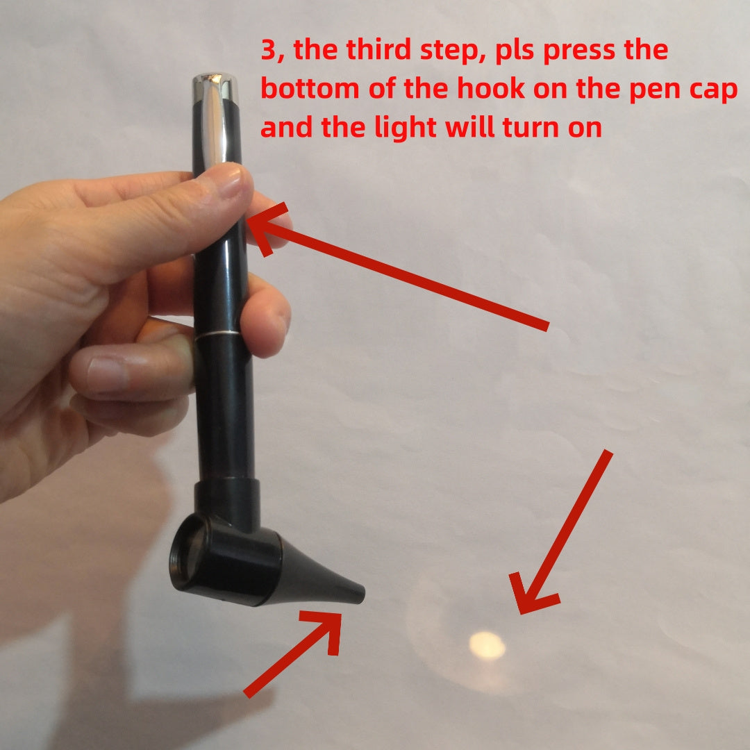 Install the Otoscope set easily for ear diagnosis with a bolt type flashlight and check mirrors.