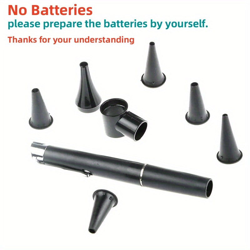 Install the Otoscope set easily for ear diagnosis with a bolt type flashlight and check mirrors.