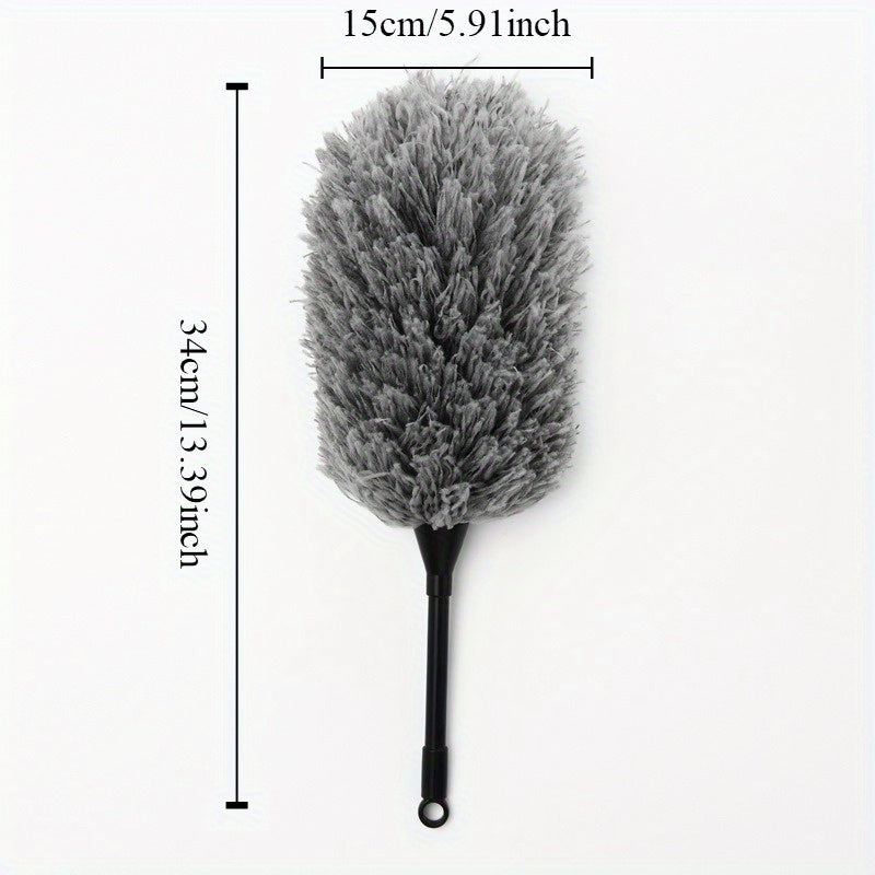 One Pack of Microfiber Feather Duster: Flexible, Washable, and Electricity-Free Cleaning Tool for Home, Office, and Car Use - Multipurpose Dust Collector