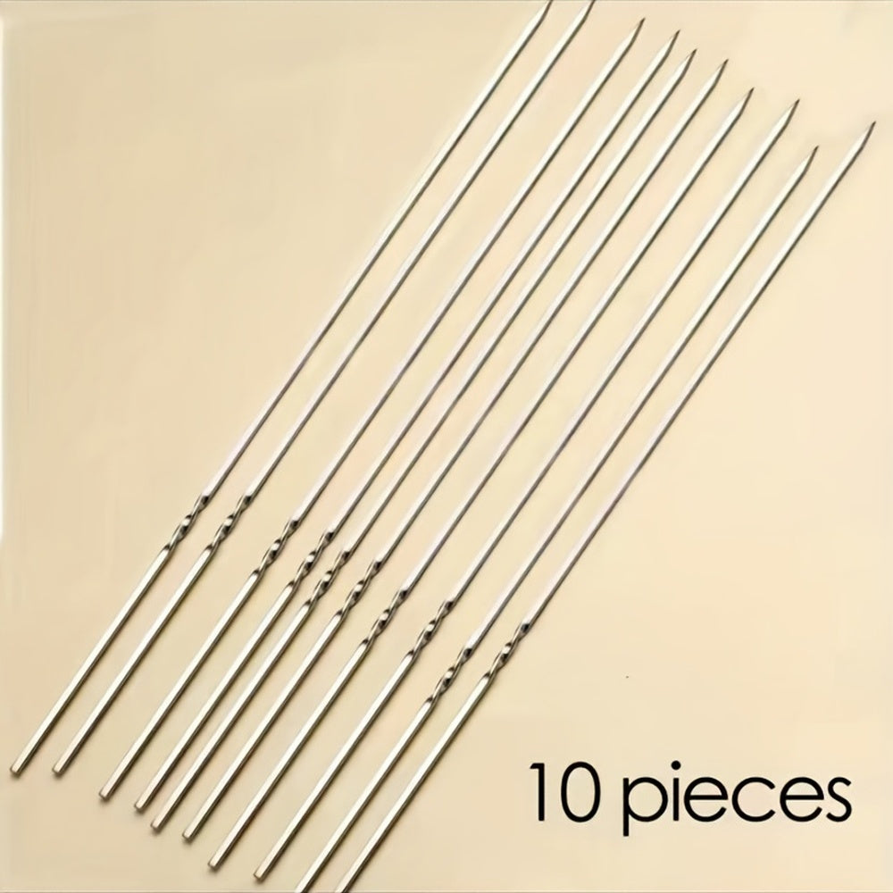 Set of 20/30pcs Long-Lasting Stainless Steel BBQ Skewers Ideal for both Outdoor and Indoor Grilling Gatherings - Simple to Wash, Essential Kitchen Tools, BBQ Must-Have