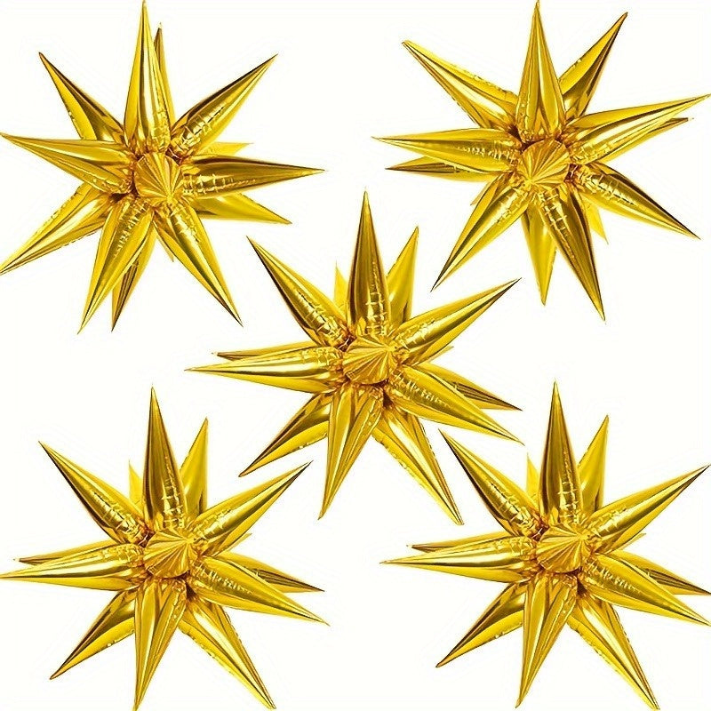 24pcs Explosion Star Foil Balloons for various occasions and celebrations. Perfect for decorating indoor spaces. Ideal as party supplies.