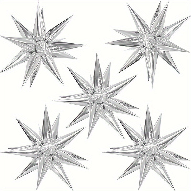 24pcs Explosion Star Foil Balloons for various occasions and celebrations. Perfect for decorating indoor spaces. Ideal as party supplies.