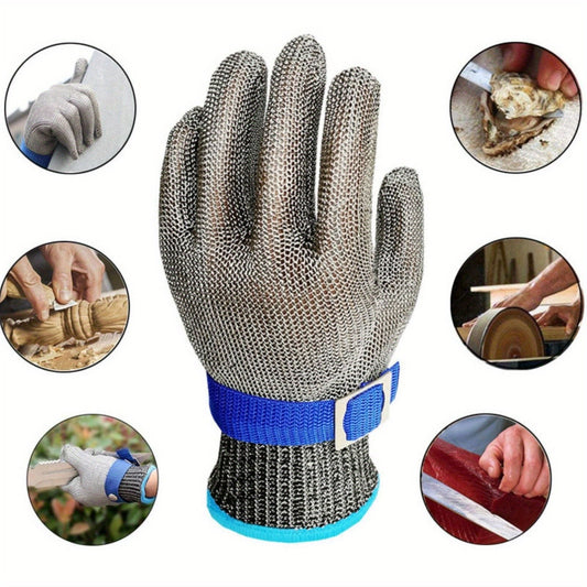 Premium steel wire dishwashing gloves that are 2-in-1 - lightweight, durable, and non-slip for kitchen cleaning. These breathable housework brush gloves are perfect for all your cleaning needs.