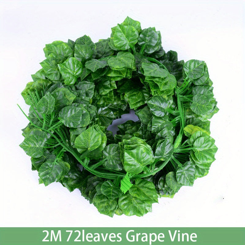 6 artificial hanging ivy vines, UV resistant, for indoor/outdoor use. Perfect for home decor, weddings, and spring/summer decorating.