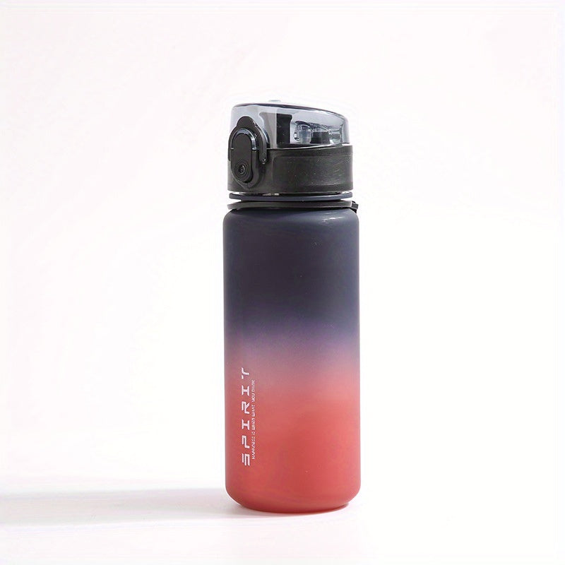 Gradient sports water bottle with easy-flip top for active lifestyles.