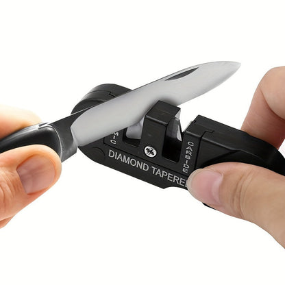 The Ultimate Camping Companion: 3-In-1 Multi-Use Pocket Knife Sharpener for all Your Outdoor Adventures