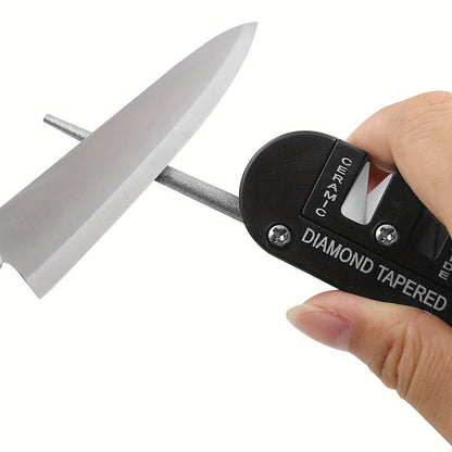 The Ultimate Camping Companion: 3-In-1 Multi-Use Pocket Knife Sharpener for all Your Outdoor Adventures