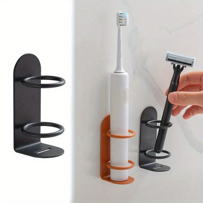 Get organized with our wall-mounted iron toothbrush holder! This space-saving solution features a compact design and drainage system, perfect for keeping your bathroom clutter-free. Available in white, orange, and black. No drilling required!