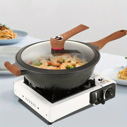 1 piece of Black Diamond Wok and Rice Stone Non-stick Pot, suitable for use on both micro-pressure soup pot and cooking pot. Can be used on both an electromagnetic stove and gas stove.