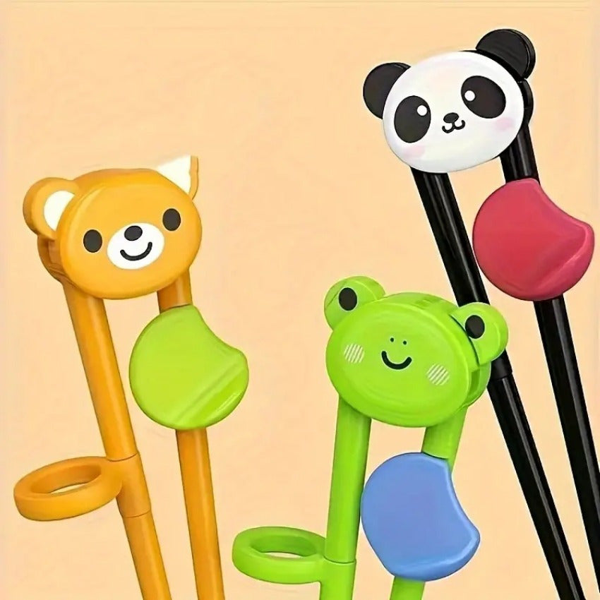 3 Cartoon Training Chopsticks for Easy Learning, Ideal for Home and Dorm Use