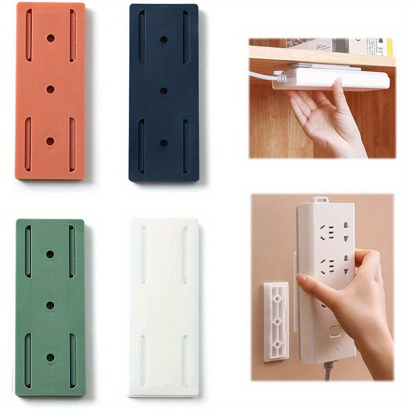 Set of 2 Self-Adhesive Wall Socket Organizers - No Traces Left Behind, Keep Your Home Neat and Tidy with Easy Cable Management, Perfect for Storing Cables, Hooks, and Devices