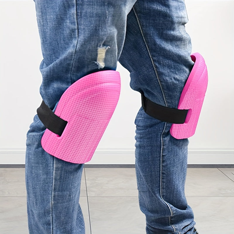 2 foam knee pads for gardening, cleaning, and sports, offer comfort.