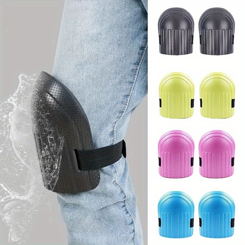 2 foam knee pads for gardening, cleaning, and sports, offer comfort.