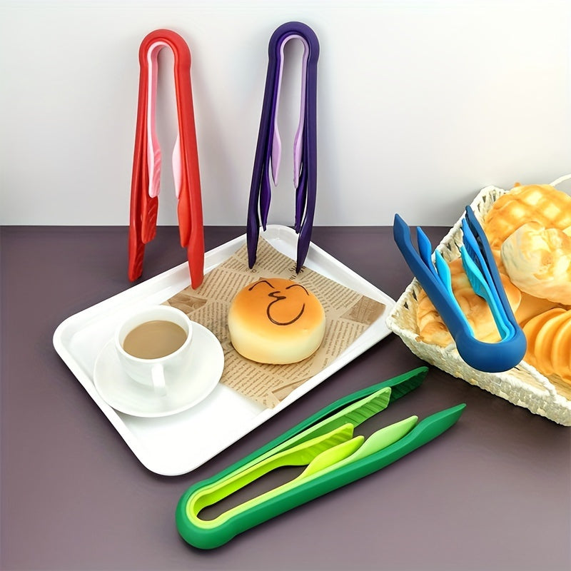 These versatile plastic food tongs can be used for cooking, frying, baking, and grilling. They are safe for food contact and can be used as kitchen utensils or buffet grippers. A must-have kitchen gadget!