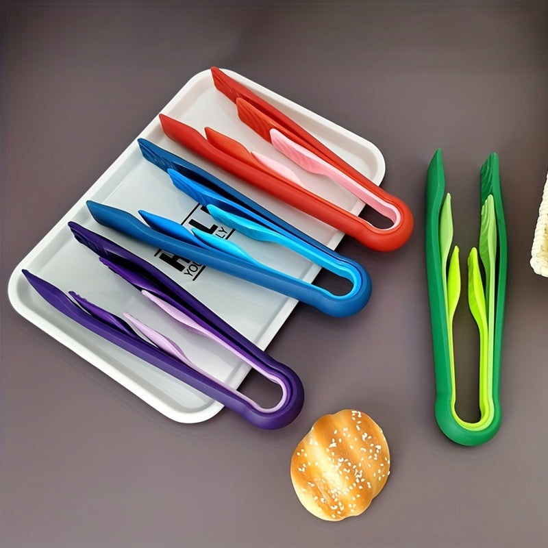 These versatile plastic food tongs can be used for cooking, frying, baking, and grilling. They are safe for food contact and can be used as kitchen utensils or buffet grippers. A must-have kitchen gadget!